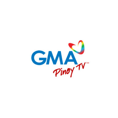 GMA Pinoy TV logo with colorful heart design and bold text.